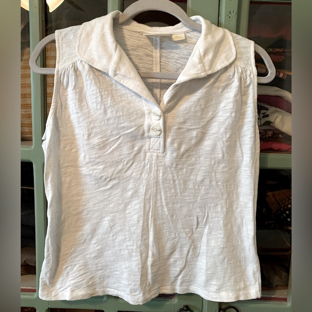 maeve white tank top size small